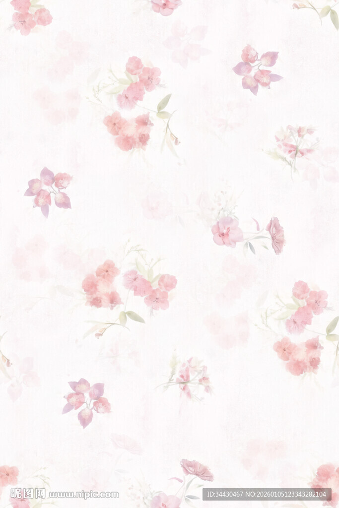 粉色花卉图案背景纹理