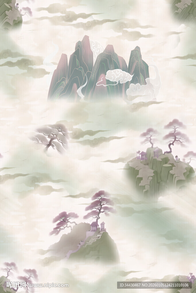 水墨山水意境图