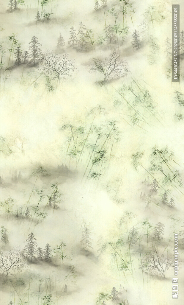 水墨山水风景图