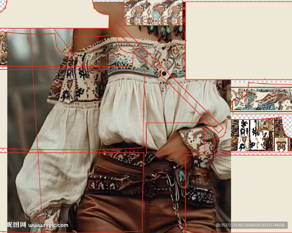 复古风服饰细节展示