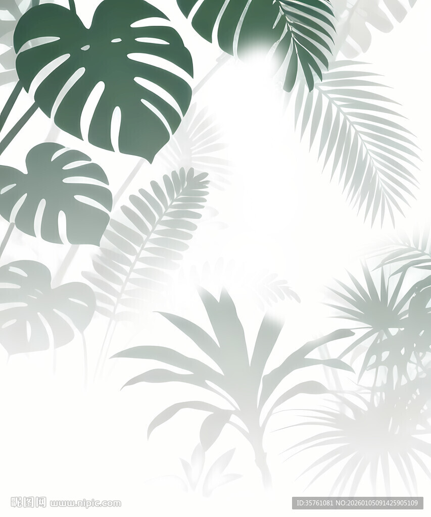 雾气磨砂膜效果绿植贴图