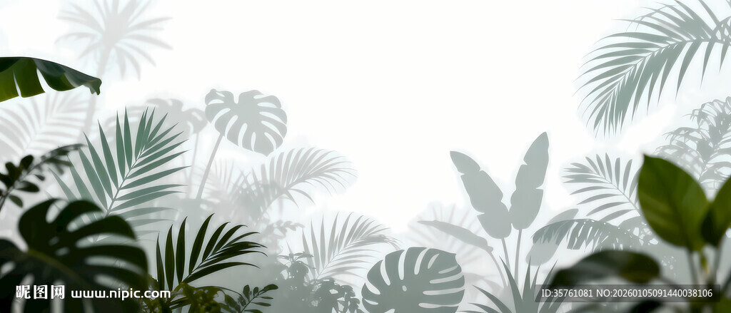 雾气磨砂膜效果绿植贴图