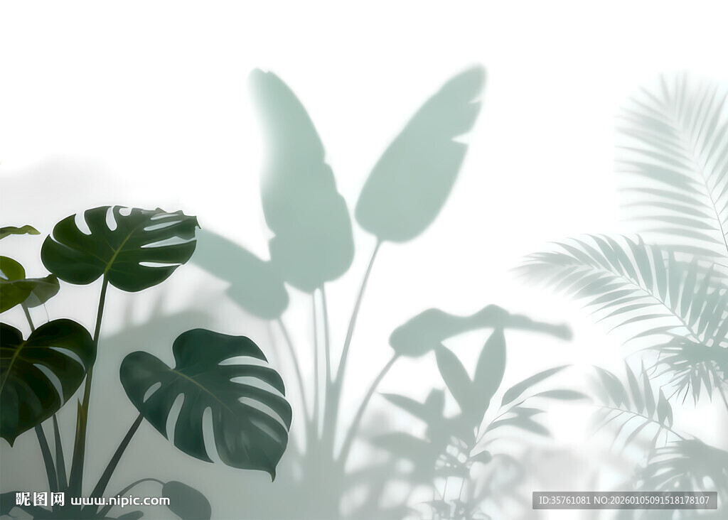 雾气磨砂膜效果绿植贴图