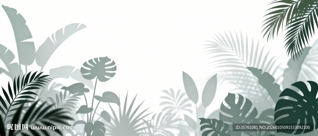 雾气磨砂膜效果绿植贴图