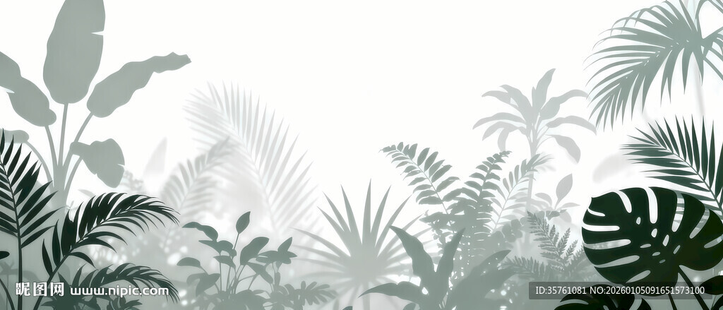 雾气磨砂膜效果绿植贴图