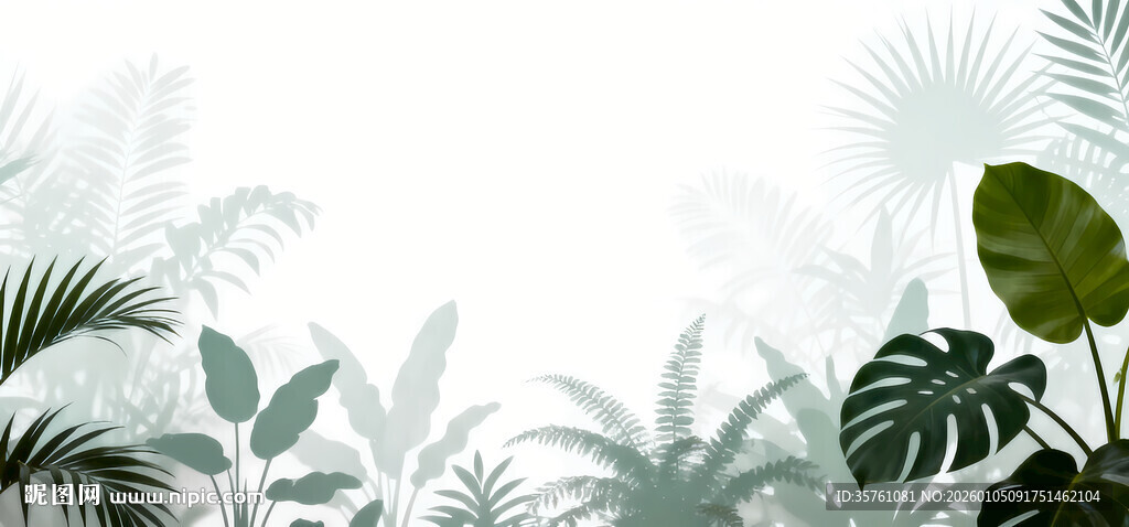 雾气磨砂膜效果绿植贴图