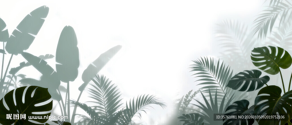 雾气磨砂膜效果绿植贴图