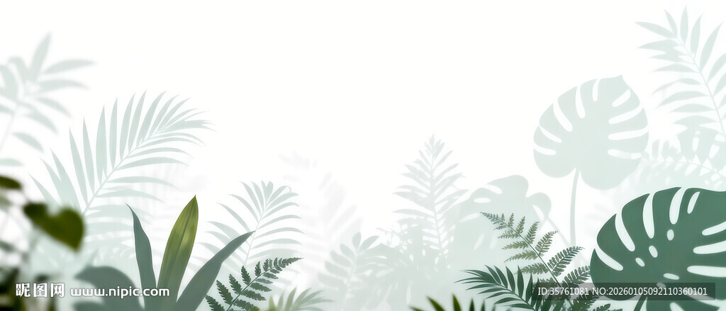 雾气磨砂膜效果绿植贴图