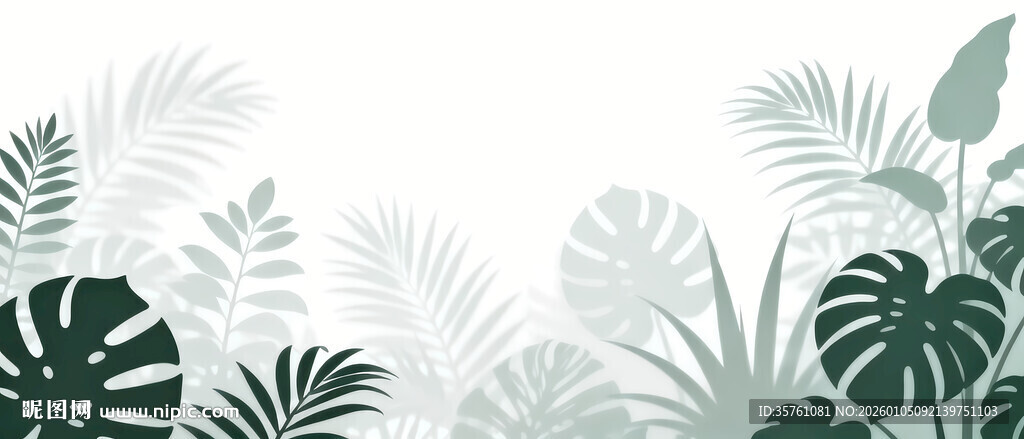 雾气磨砂膜效果绿植贴图