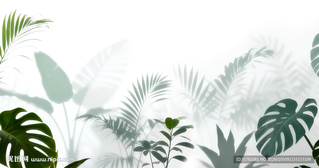 雾气磨砂膜效果绿植贴图