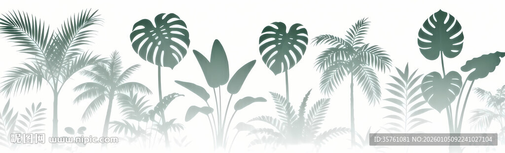 雾气磨砂膜效果绿植贴图