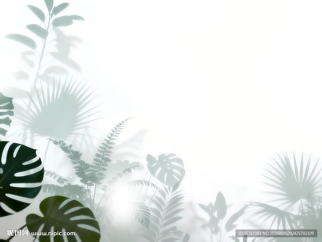 雾气磨砂膜效果绿植贴图