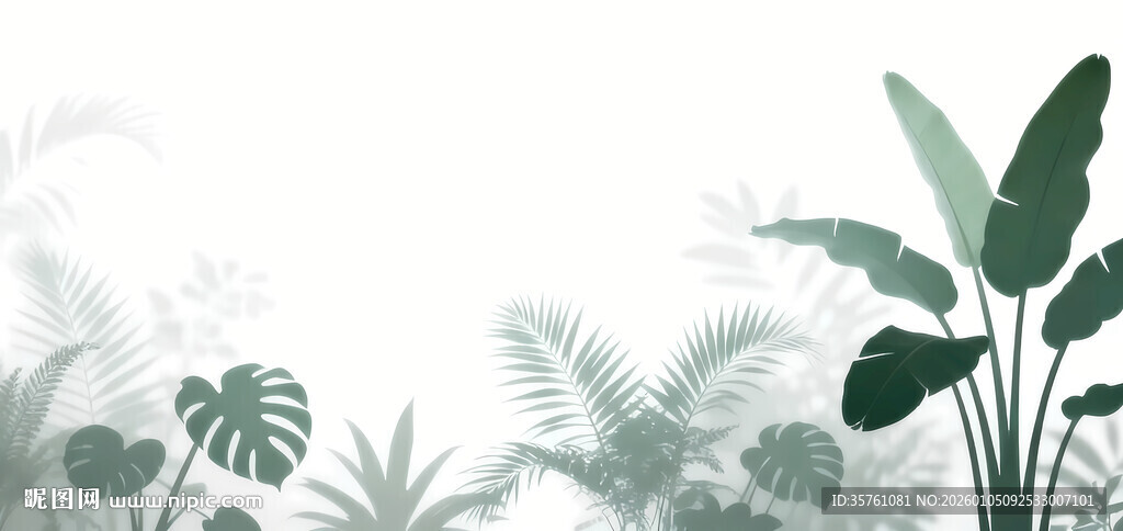 雾气磨砂膜效果绿植贴图