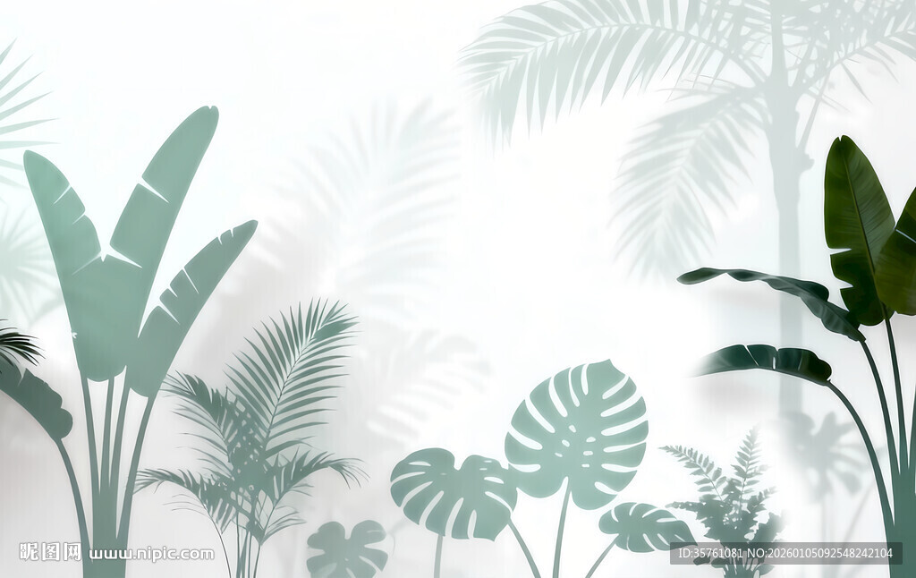 雾气磨砂膜效果绿植贴图