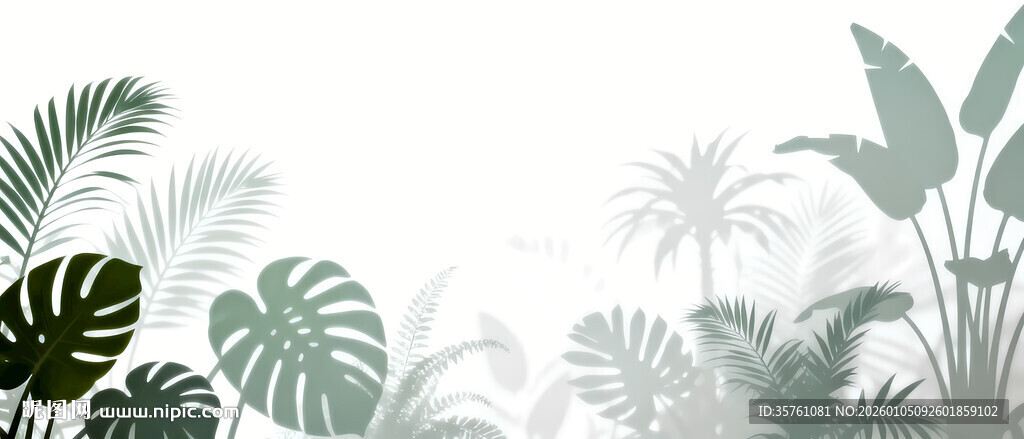 雾气磨砂膜效果绿植贴图