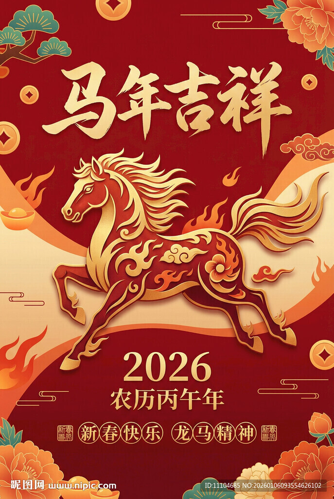 2026新年马年吉祥贺图