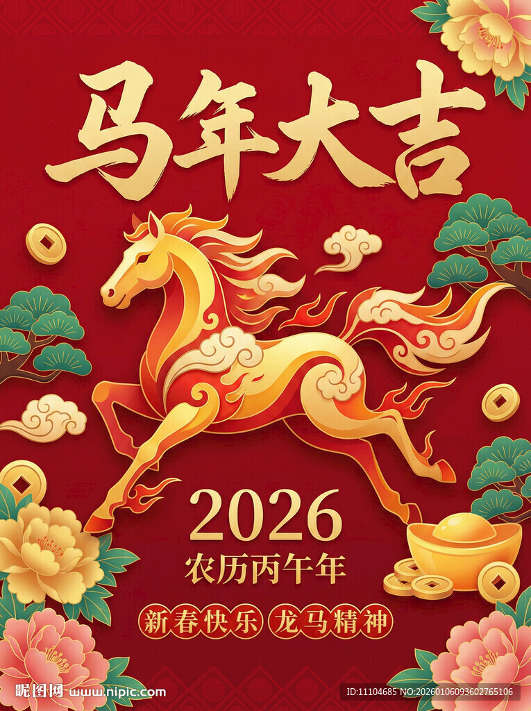 2026马年喜庆吉祥插画
