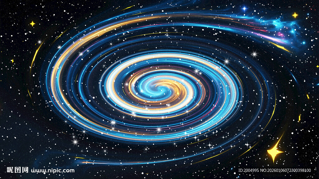 梦幻宇宙螺旋星系景观