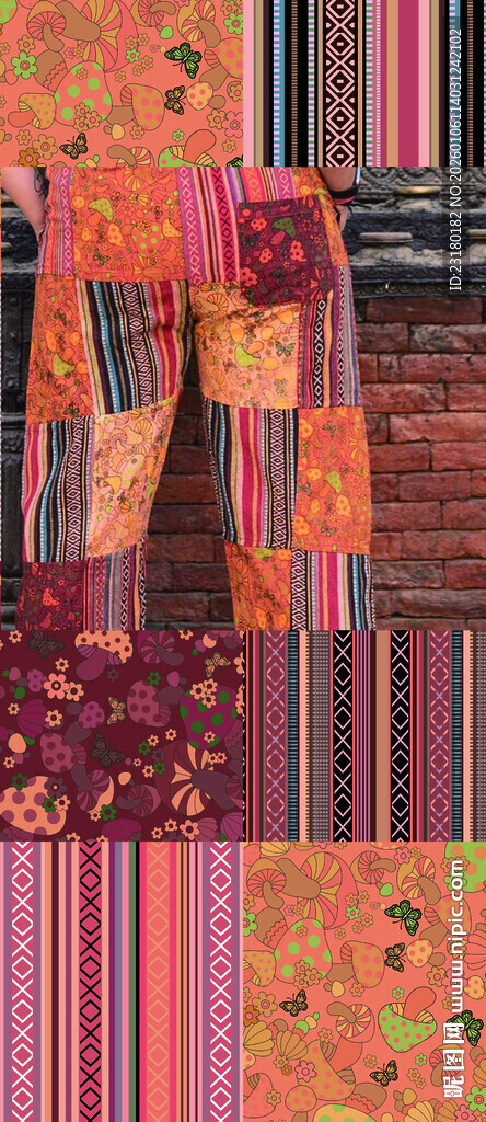 多彩绚丽的特色织物图案