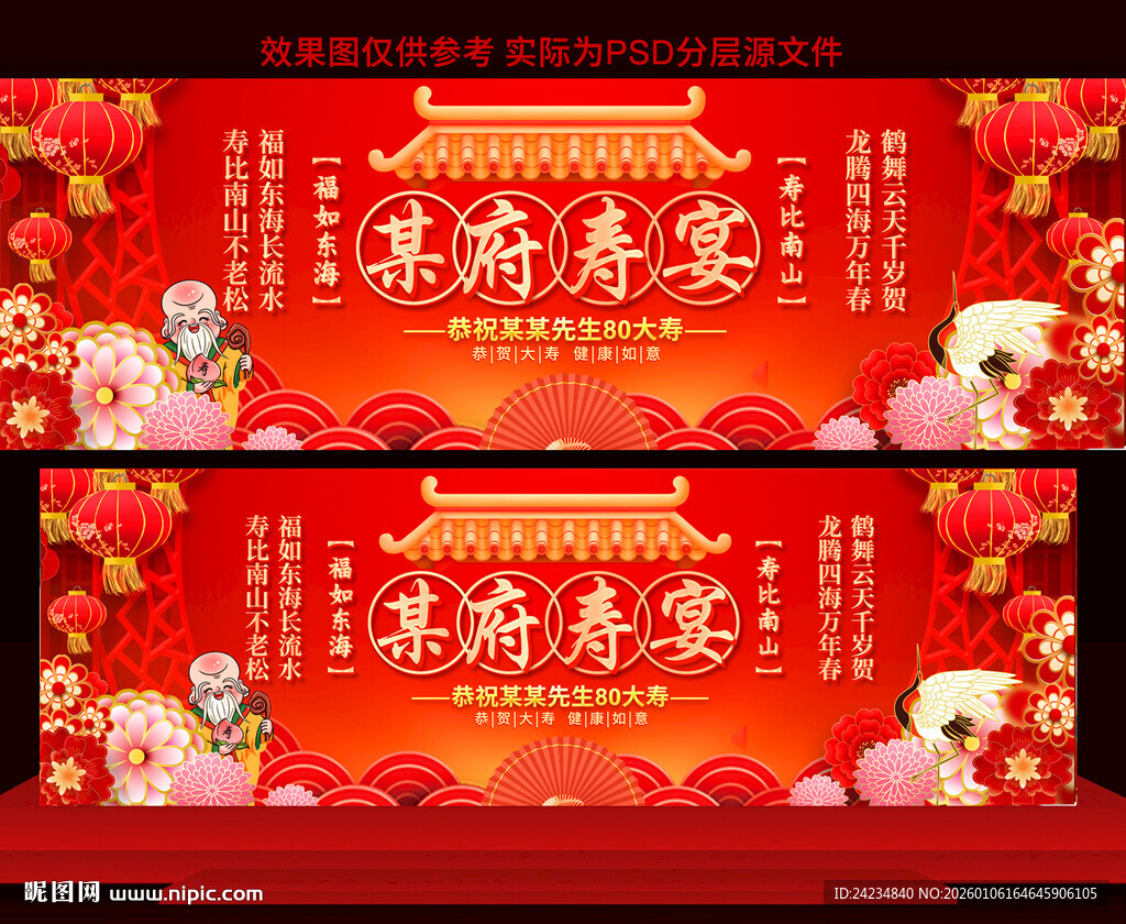祝寿宴展板