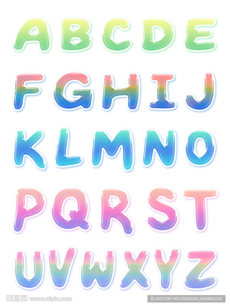 多巴胺英文字母艺术字