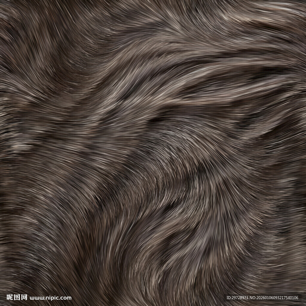 褐色毛发皮毛贴图