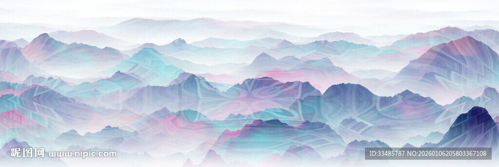 梦幻山水云雾图