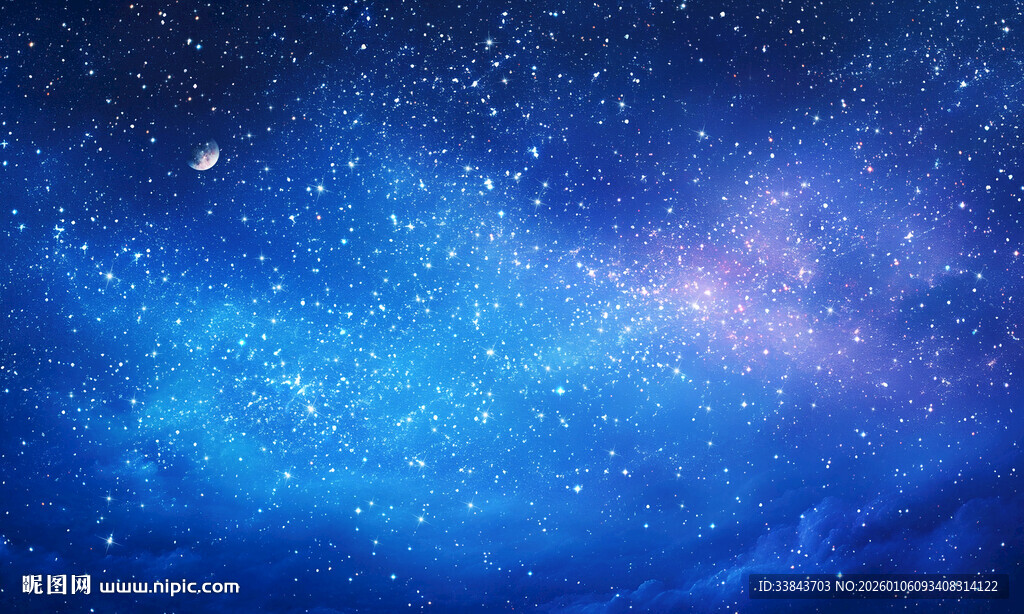 蓝色星空图