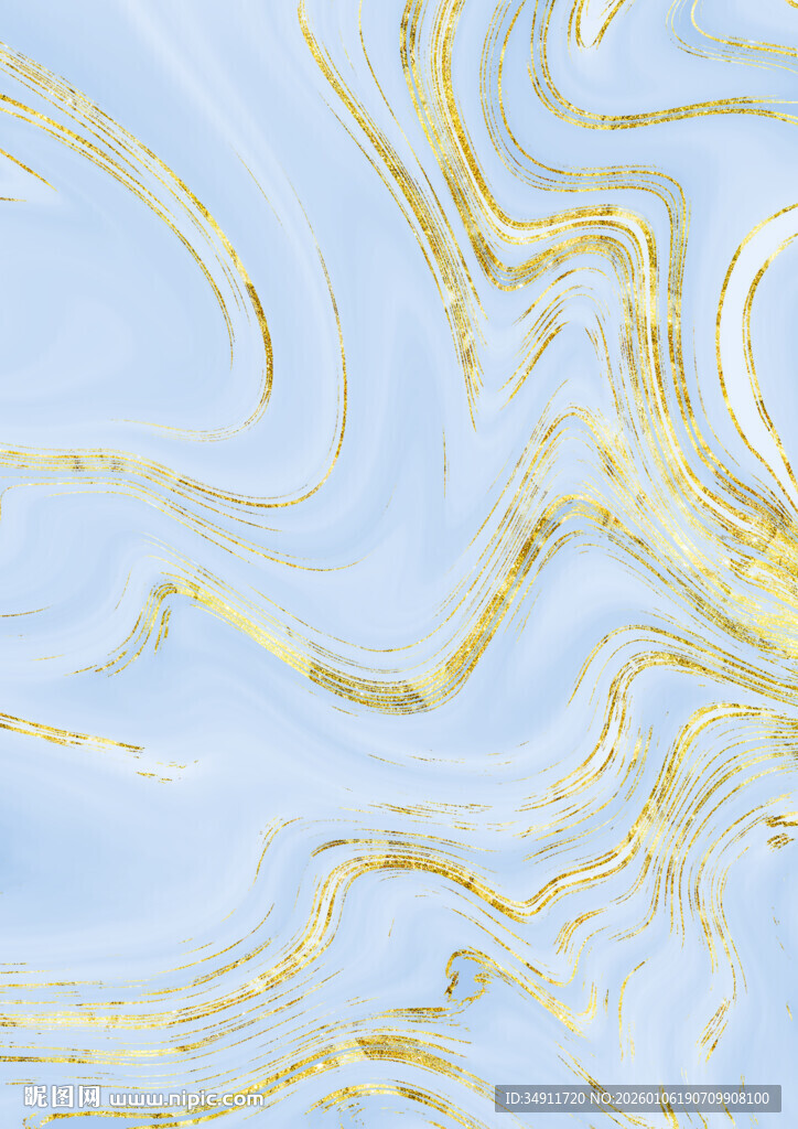淡蓝金纹大理石纹理图案