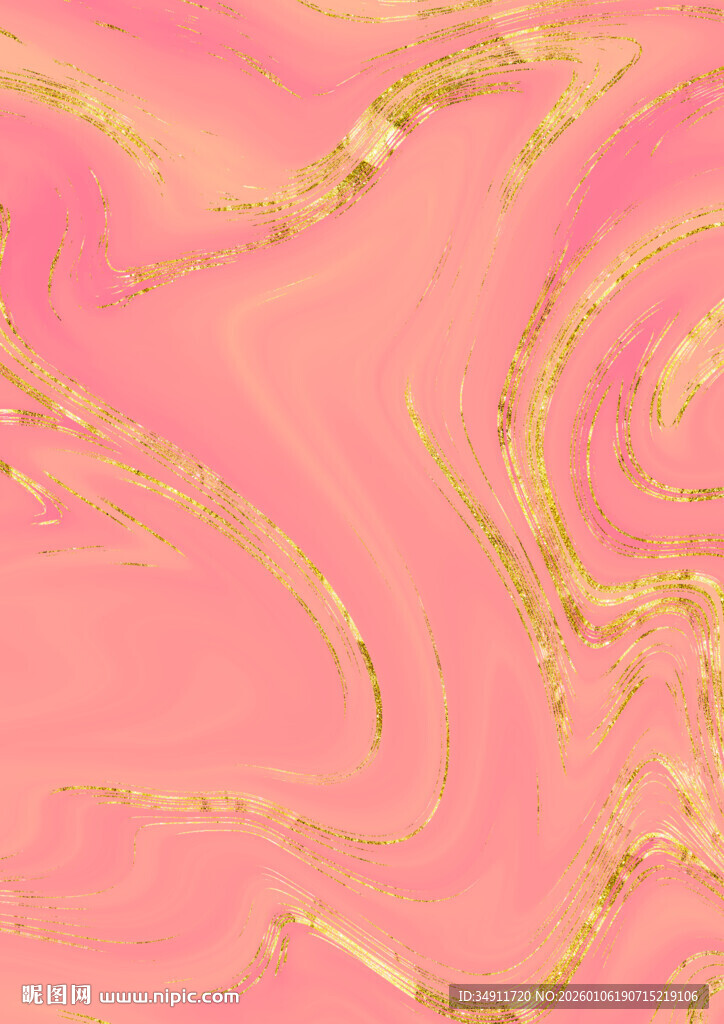 粉色金纹大理石纹理背景