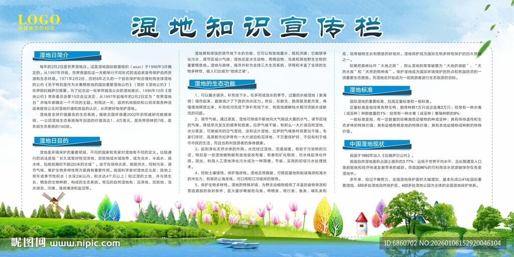 世界湿地日宣传栏
