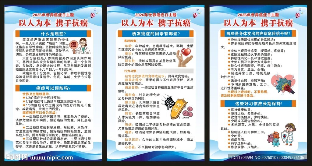 世界癌症日展板