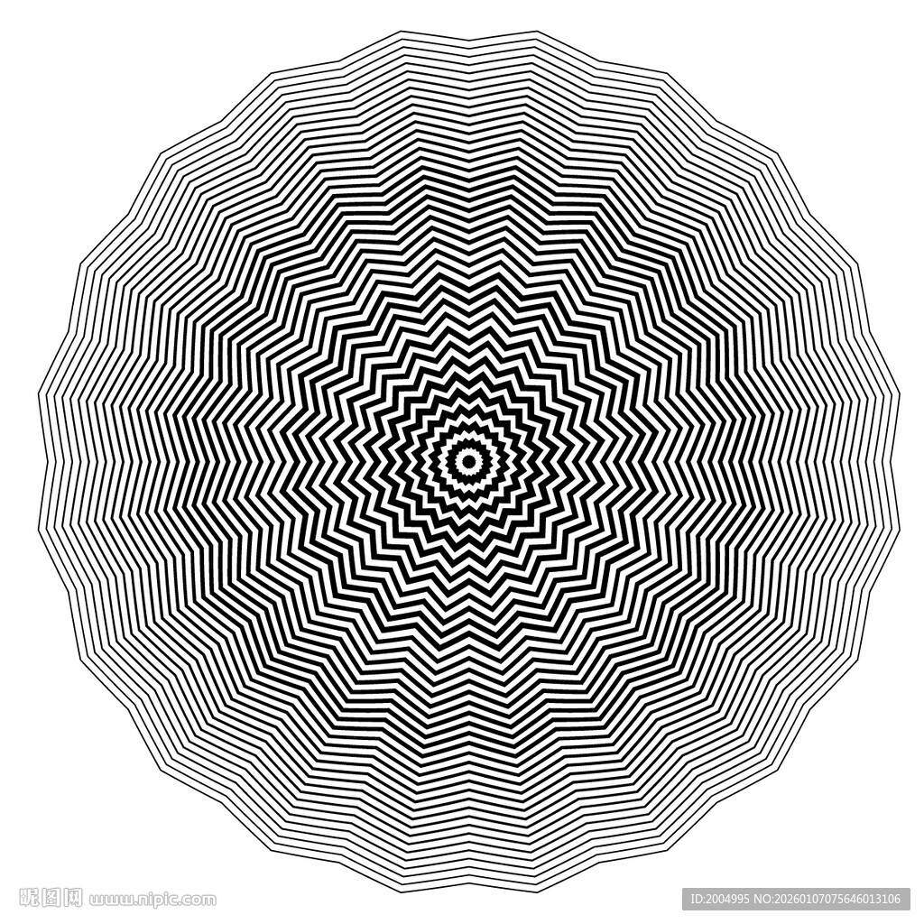 黑白螺旋纹抽象图案