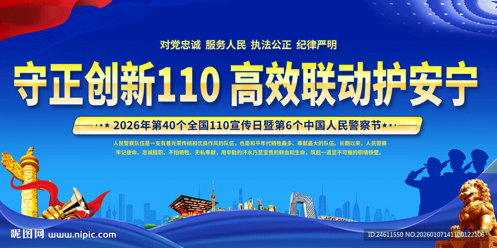全国110宣传日展板