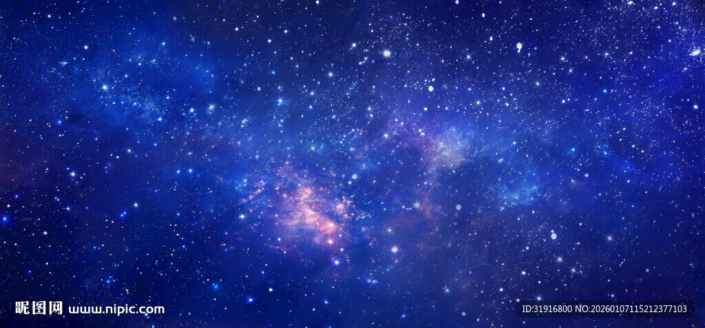蓝色宇宙星空图