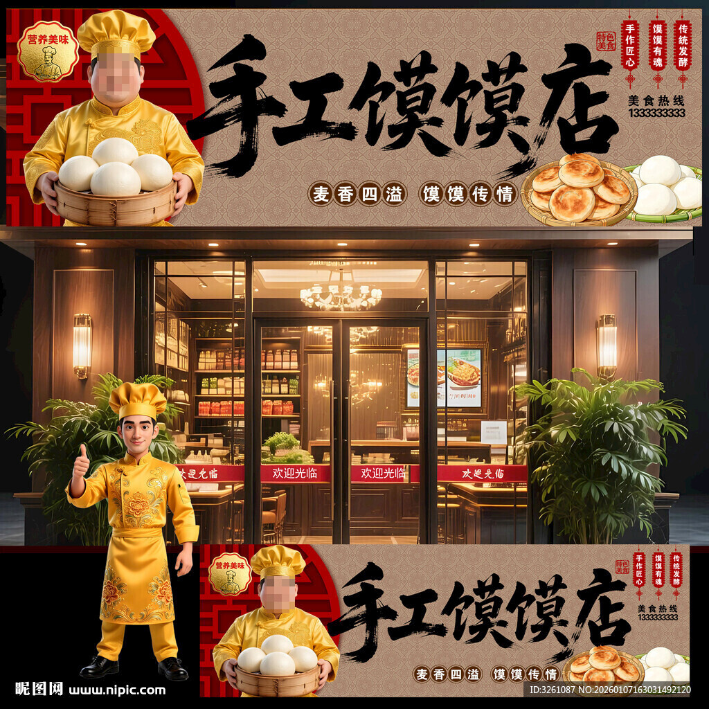 手工馍馍店门头