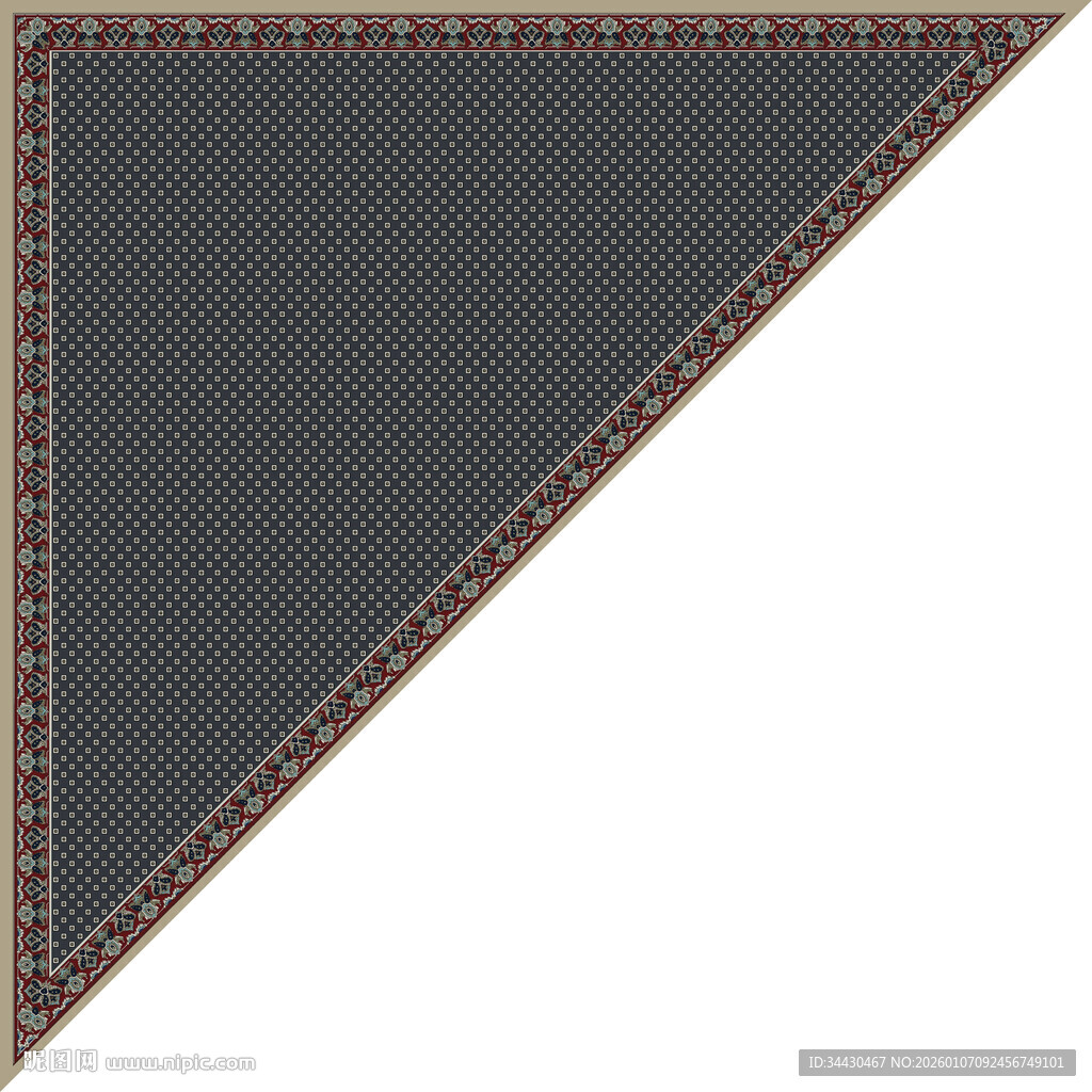 复古花纹三角装饰图案
