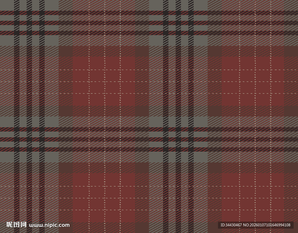 红色格子图案纹理