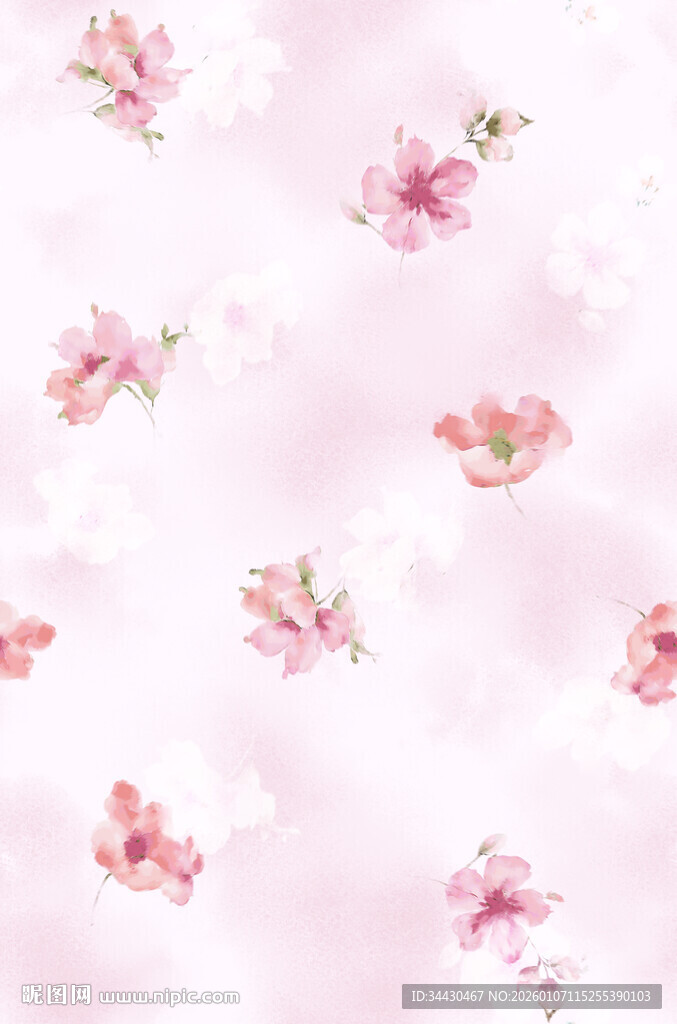 粉色花卉图案背景