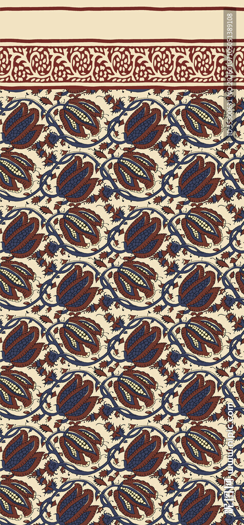 复古花纹图案印花