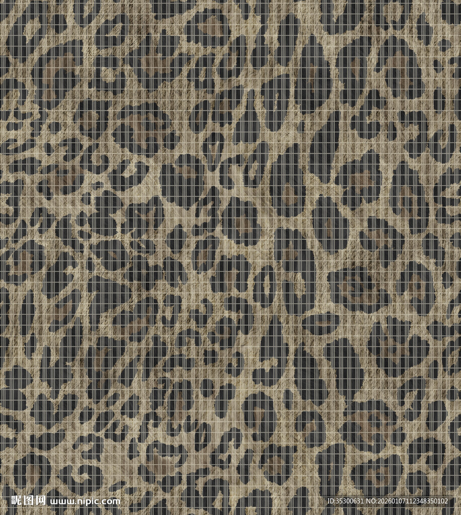 豹纹图案纹理印花