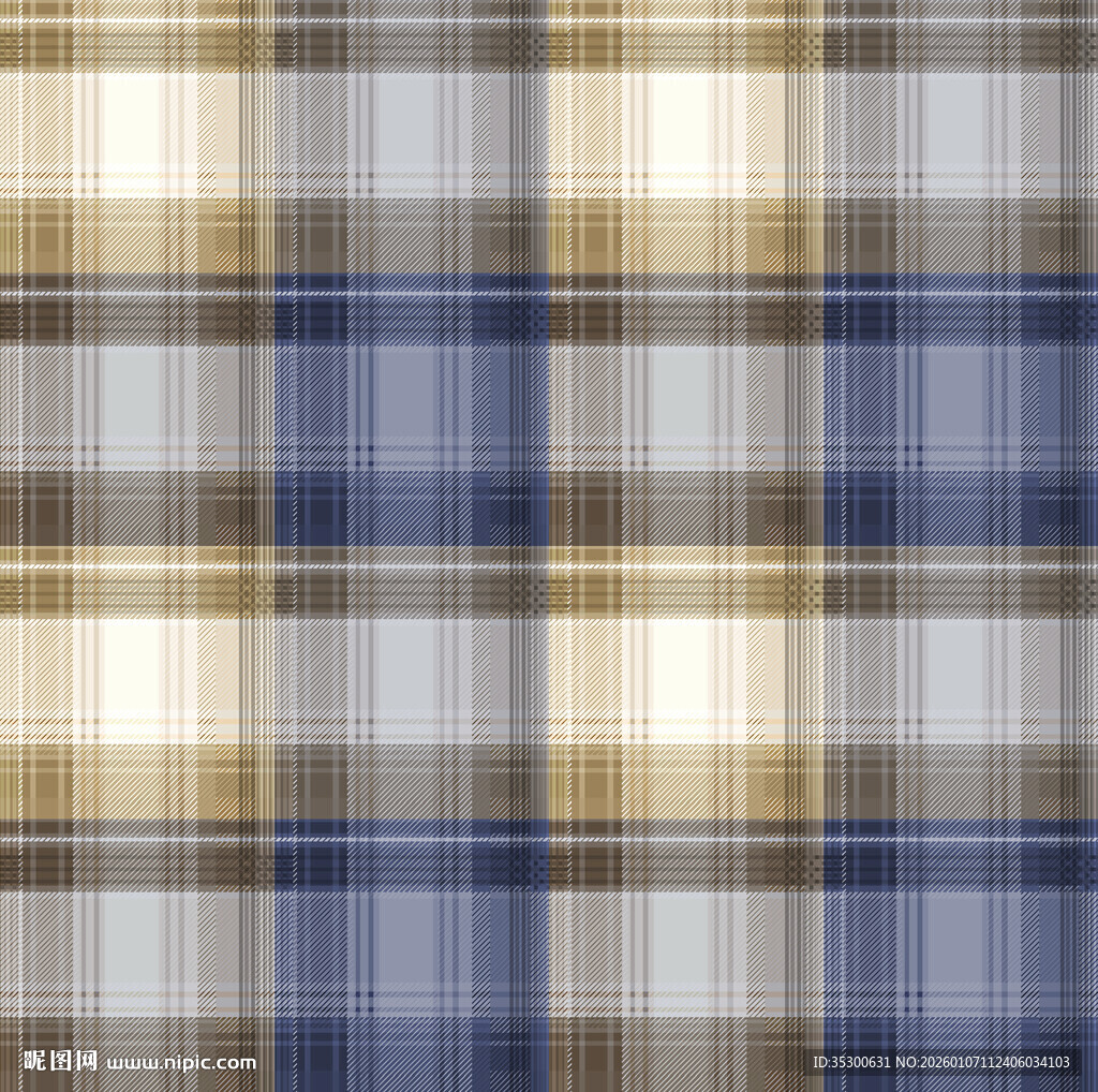 蓝黄白格子图案纹理