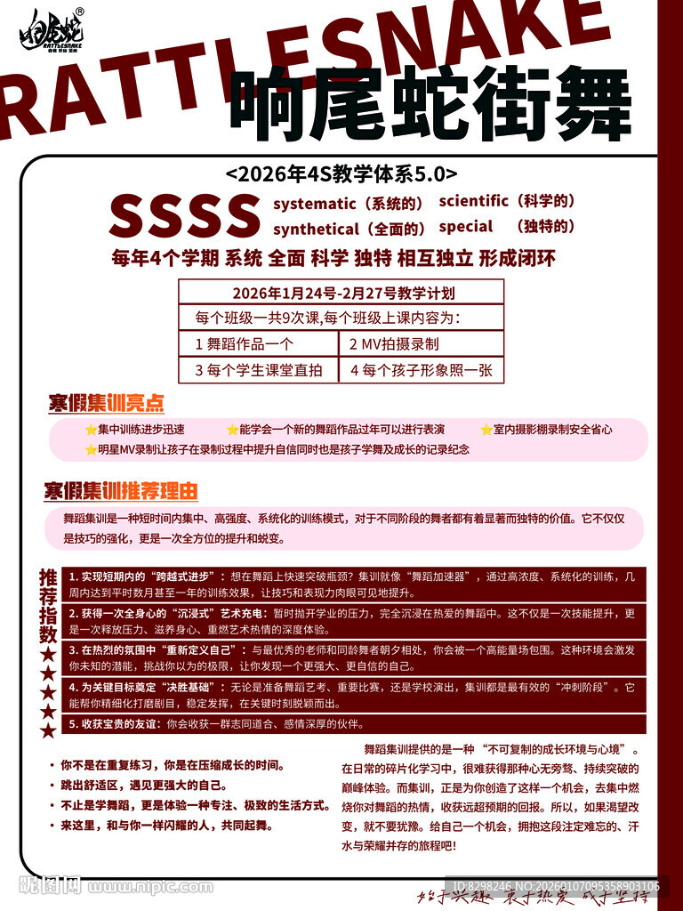 响尾蛇街舞活动宣传海报