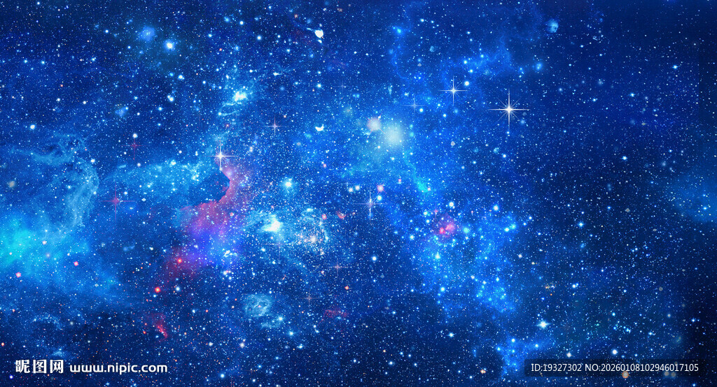 蓝色宇宙星空背景图