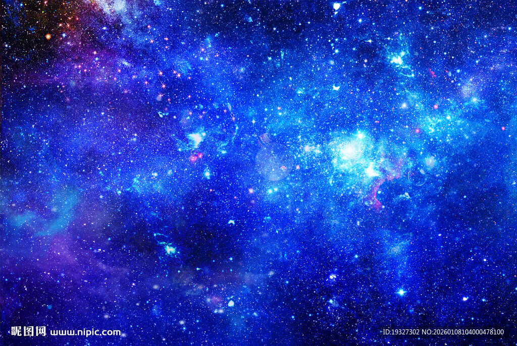 蓝色星空海报