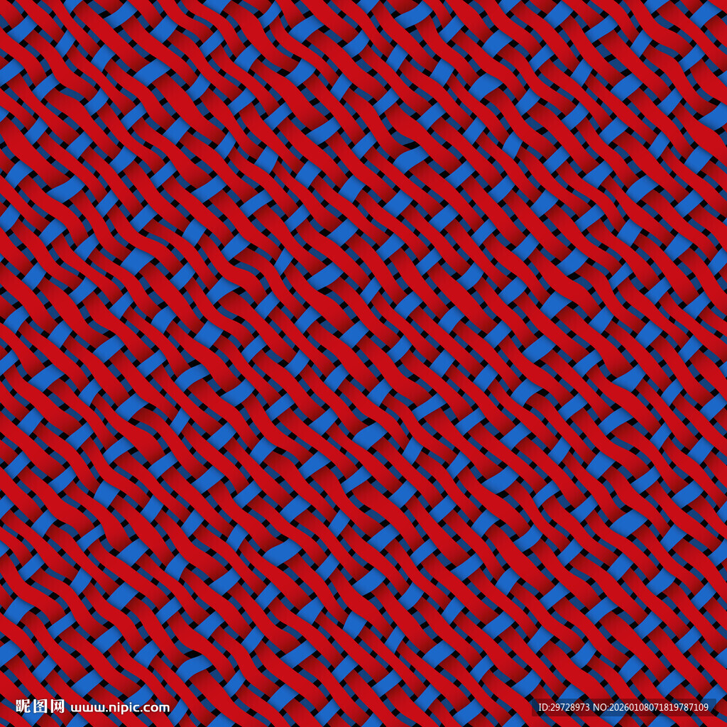 红蓝交织编织纹理图案