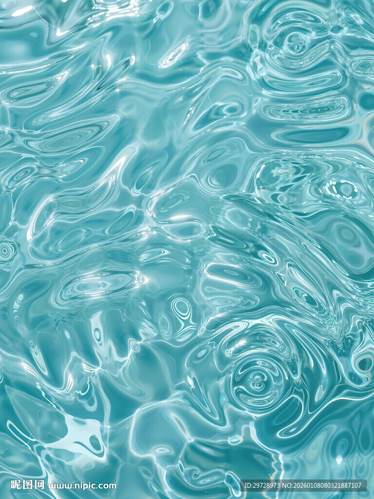 清澈水面的波纹纹理