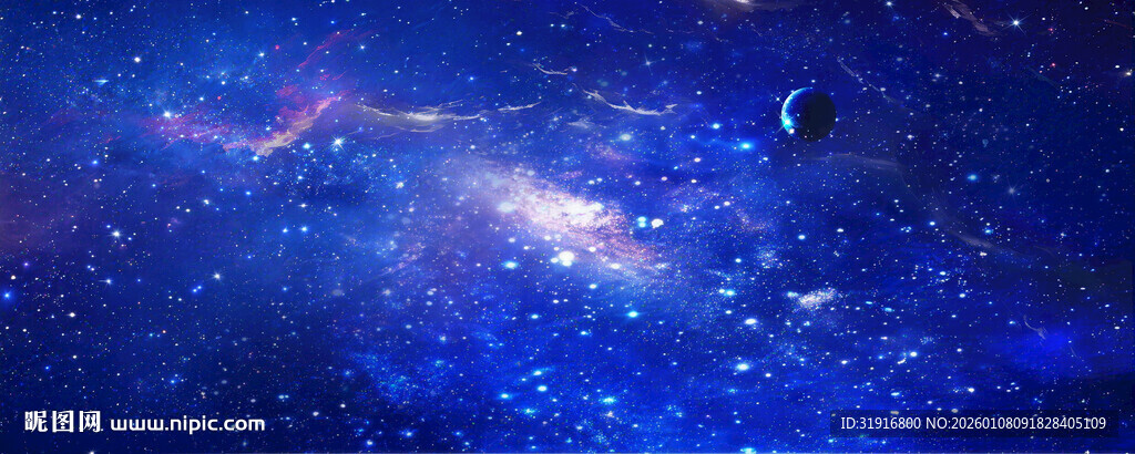 蓝色星空图