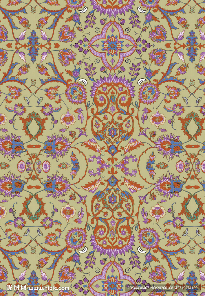 复古风几何花纹图案