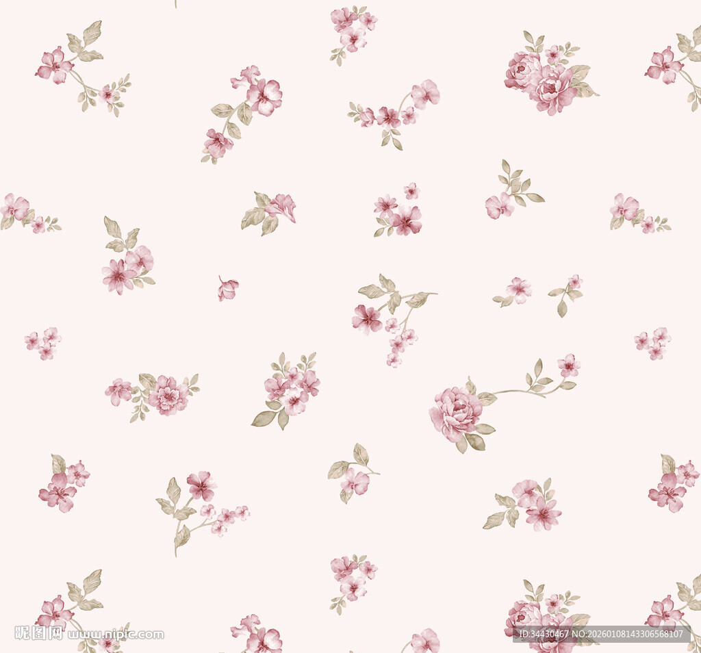 粉色花卉图案背景